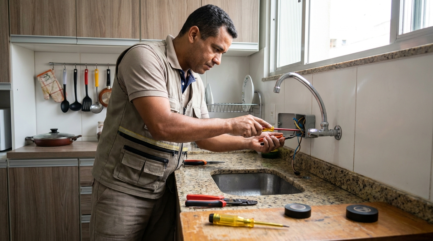 Instalação em Cozinha ou Área Gourmet em Duque de Caxias‑RJ